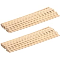 OFNMY 60pcs Varillas de Madera Redondos Madera Manualidades para Decoraciones para Proyectos de Niños Bodas y Fiestas…